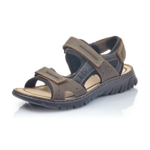 Brązowe Sandały męskie Rieker 26757-25