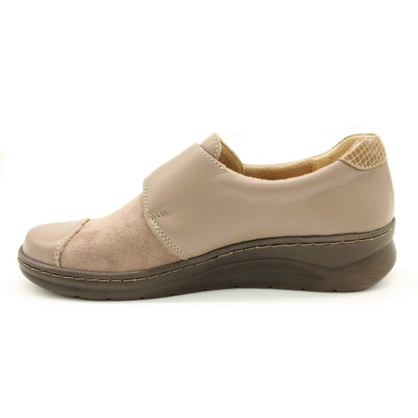 Damskie Półbuty na rzep Helios 462 khaki