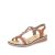 Brązowe Sandały na koturnie Rieker V3657-81